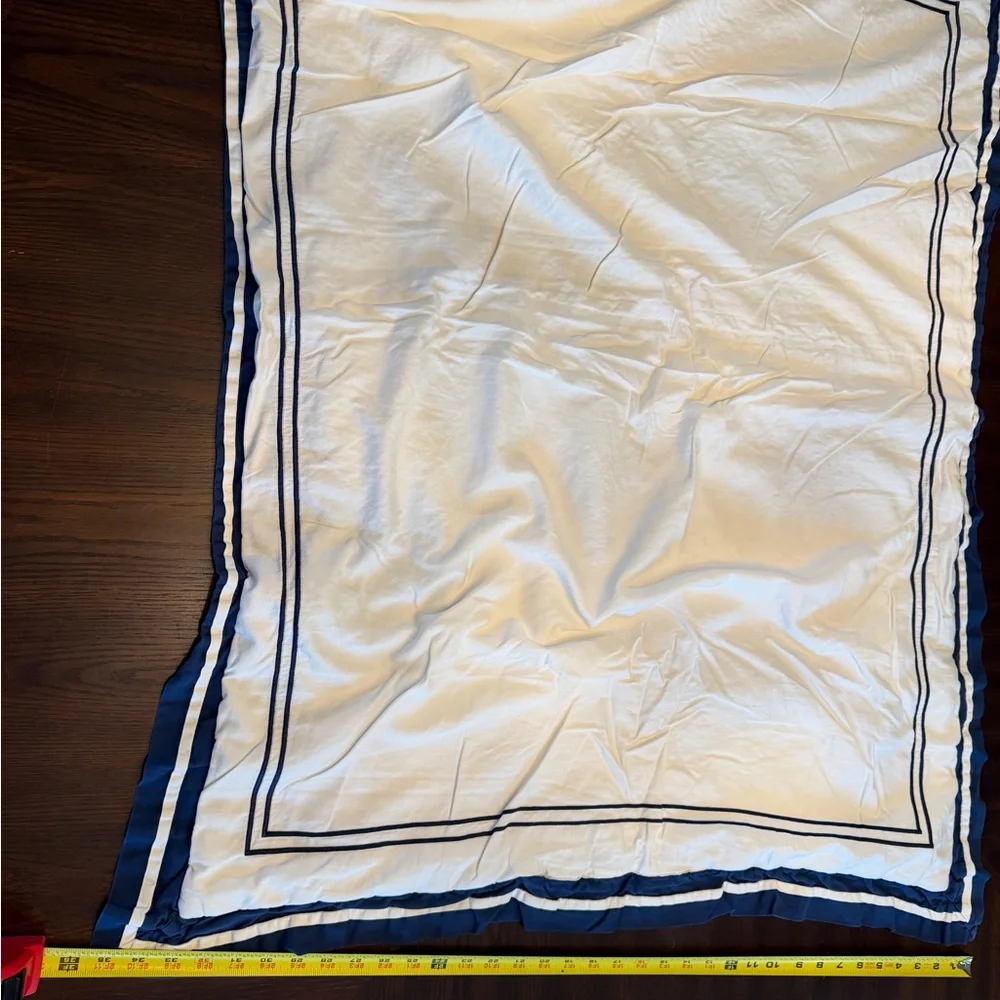 Baby Gap Blanket + Lambs & Ivy Baby Blanket Blue White Striped Cotton Bundle